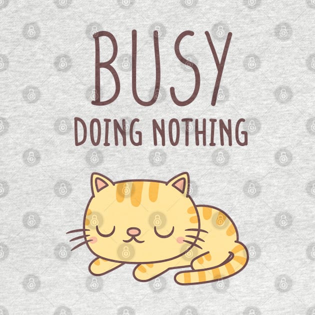 Cute Orange Tabby Cat Busy Doing Nothing by rustydoodle